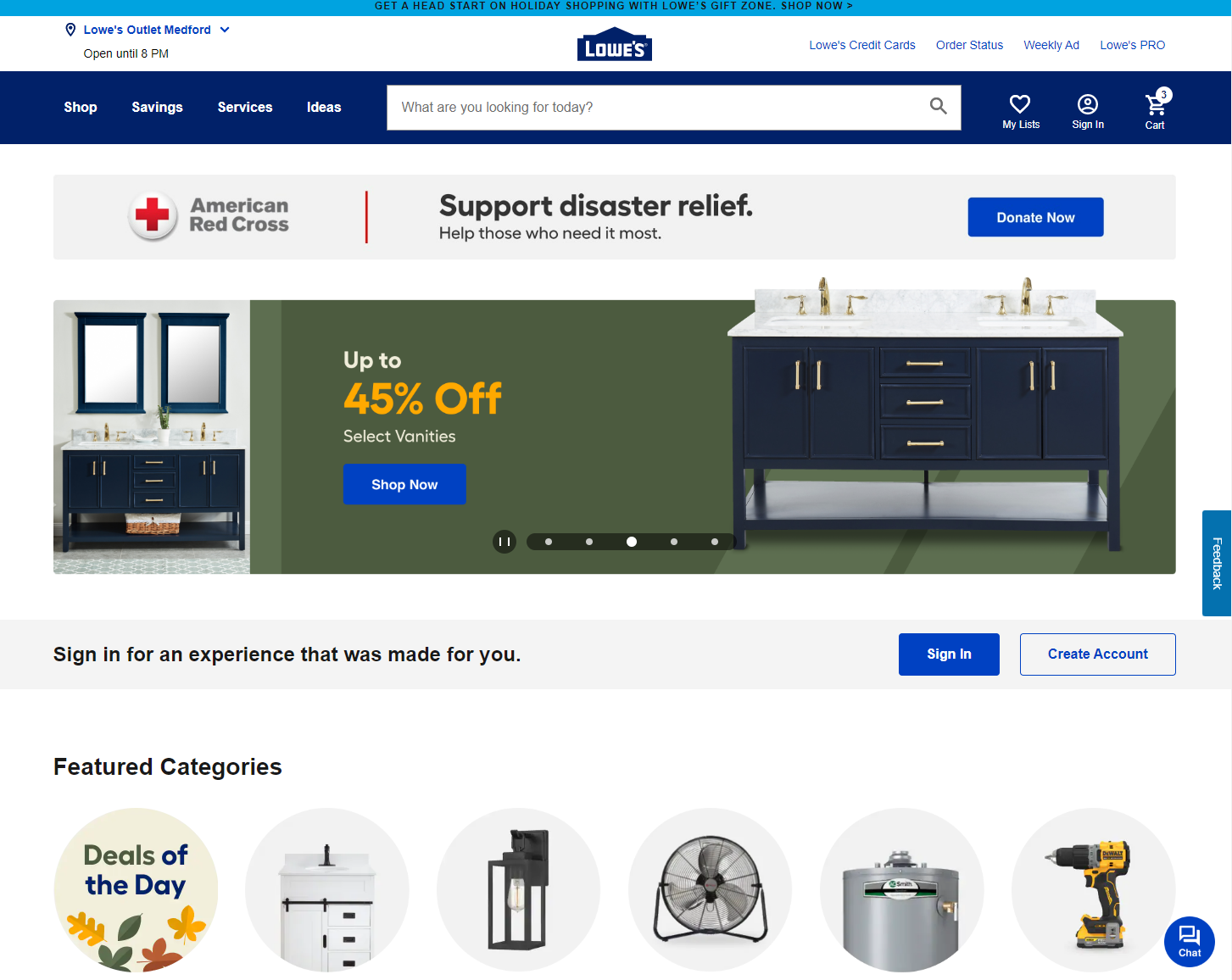 Lowes Ecommerce website UX UI