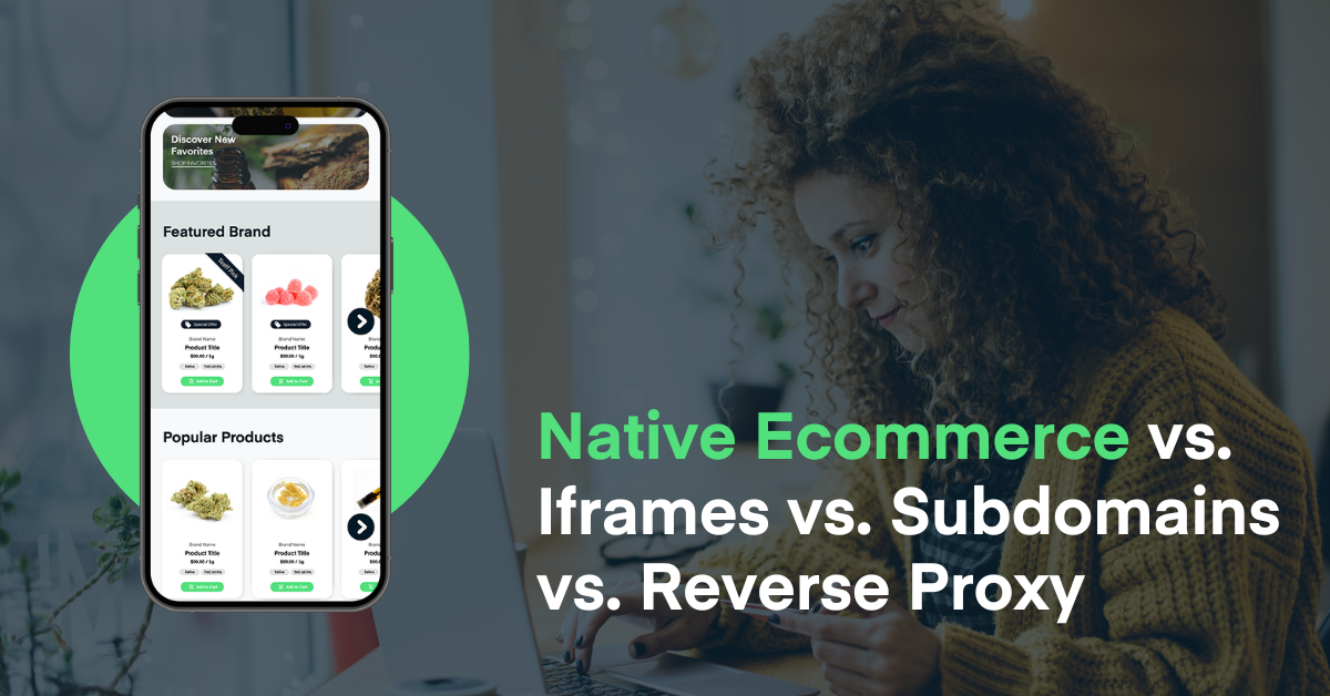 Phone with text - Native Ecommerce vs Iframes vs Subdomain & Reverse Proxy Dispensary Menu Solutions