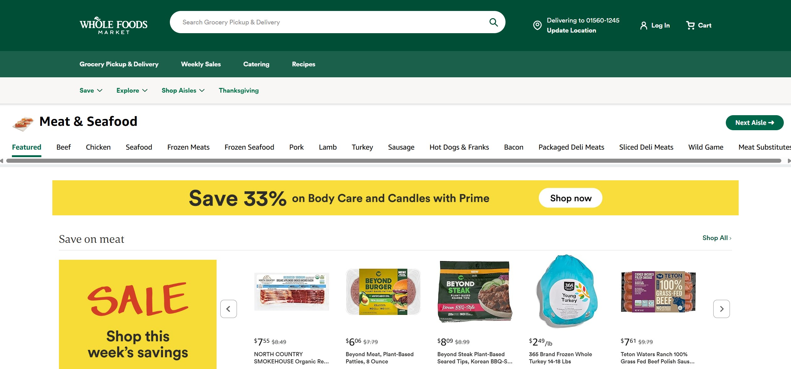 Whole Foods Market Seafood Collection Page