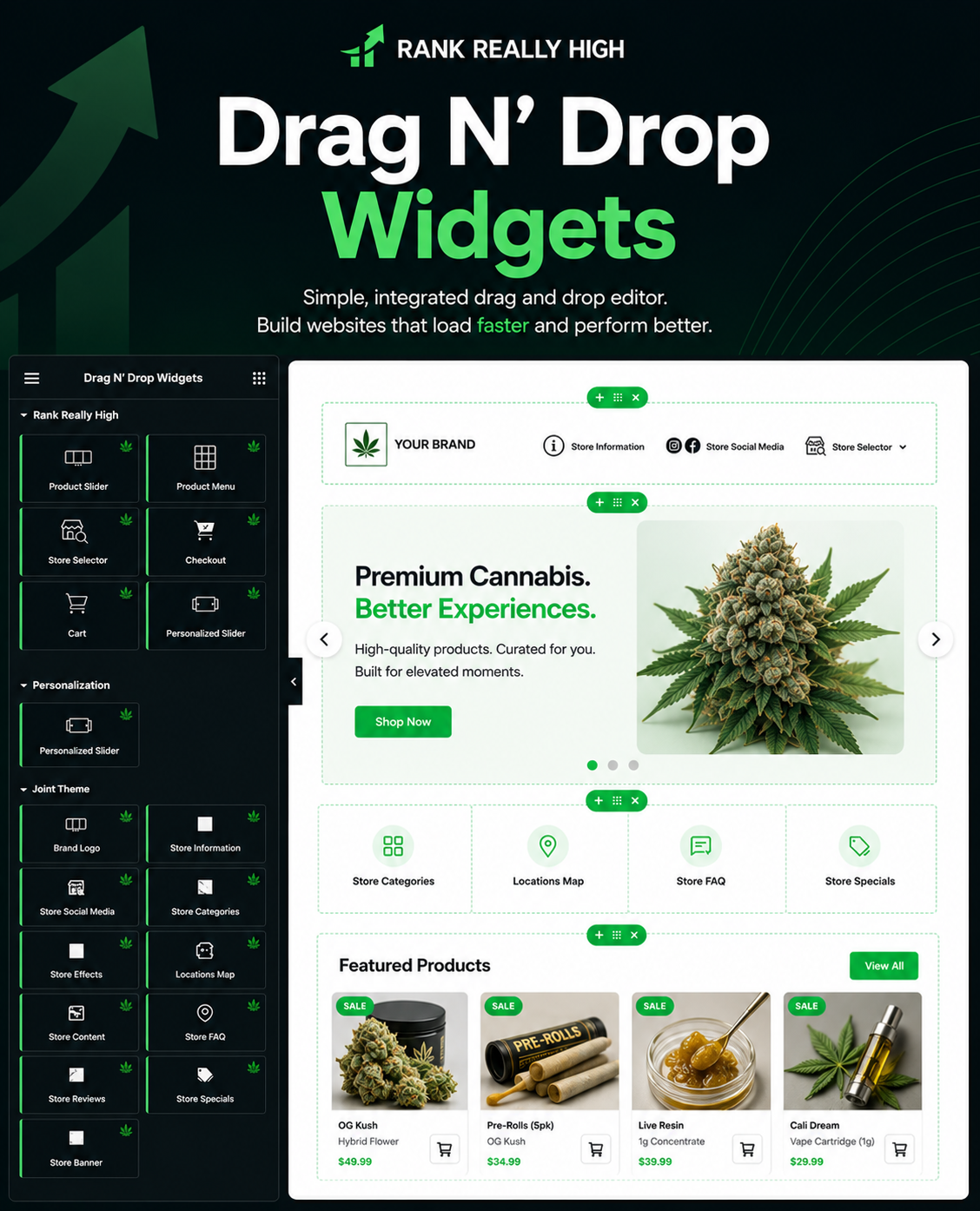Rank One Drag N Drop Widgets