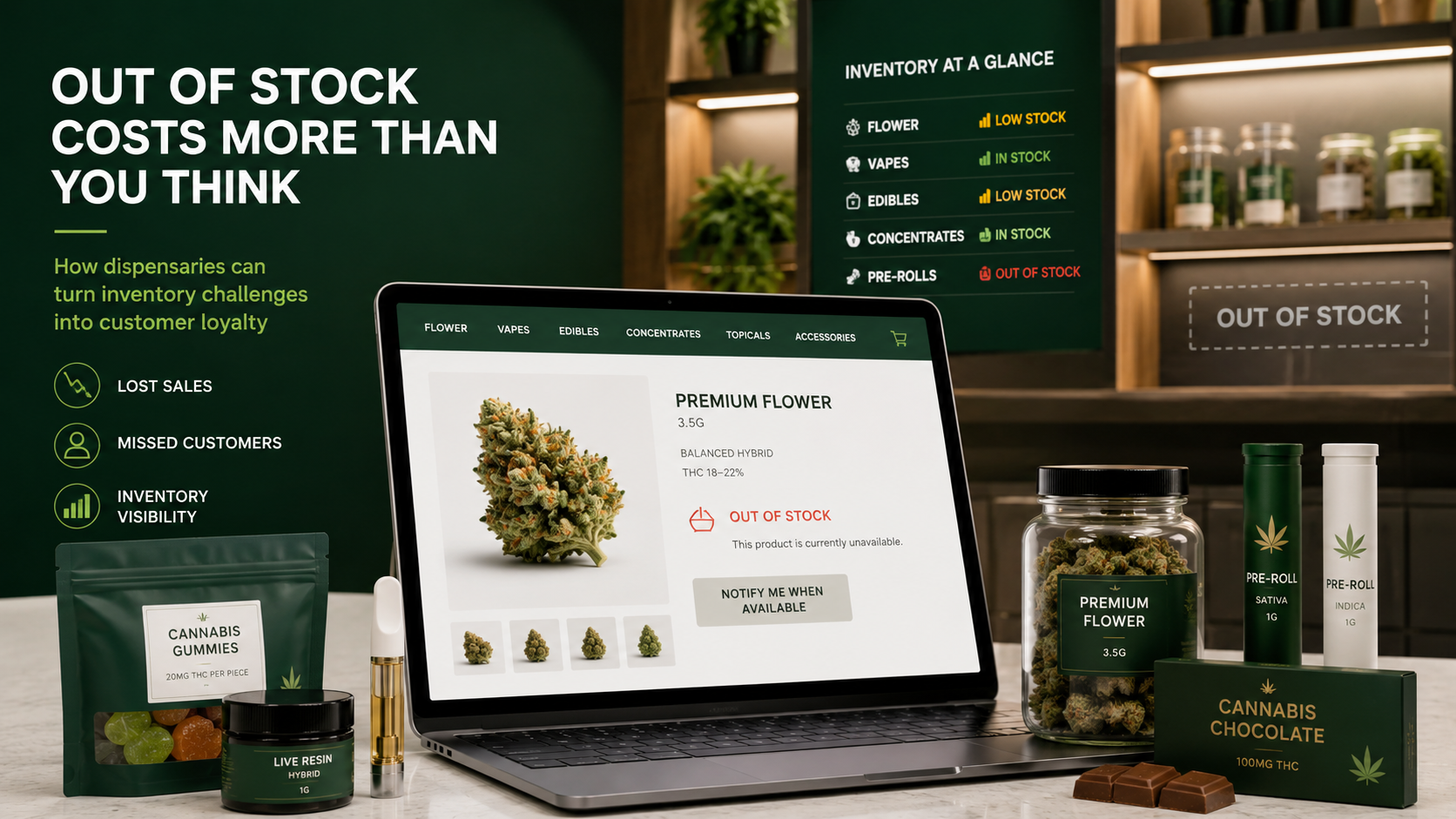 How Cannabis Dispensaries Should Handle Out of Stock Products for SEO