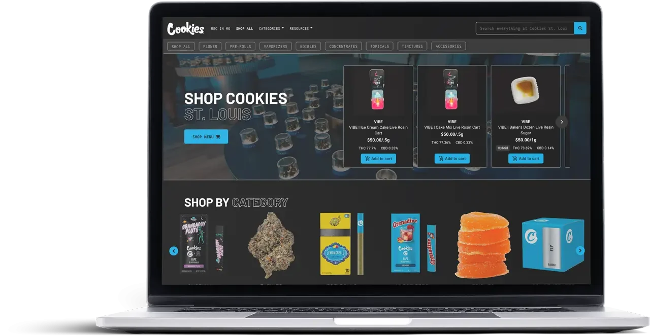 Cookies Dispensary eCommerce Website